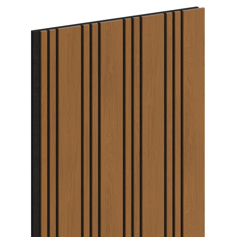 Mexen Lam-F Nano 01 akustické stěnové lamely 280 x 32,4 cm, plsť 5 mm, technická dýha, Přírodní dub - S108-280-01-042