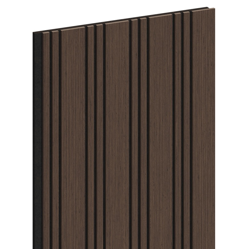 Mexen Lam-F Nano 01 akustické stěnové lamely 280 x 32,4 cm, plsť 5 mm, technická dýha, Mocca Dub - S108-280-01-045