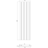 Mexen Lam-F Nano 01 akustické stěnové lamely 280 x 32,4 cm, plsť 5 mm, technická dýha, Černý Dub - S108-280-01-046