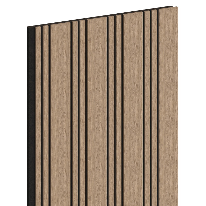 Mexen Lam-F Nano 01 akustické nástěnné lamely 280 x 32,4 cm, plsť 5 mm, technická dýha, Světlý ořech - S108-280-01-047