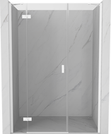 Mexen Mist-H sprchové dveře, levé, 130 cm, transparentní, bílé - 8A5-130-001-20-00-L