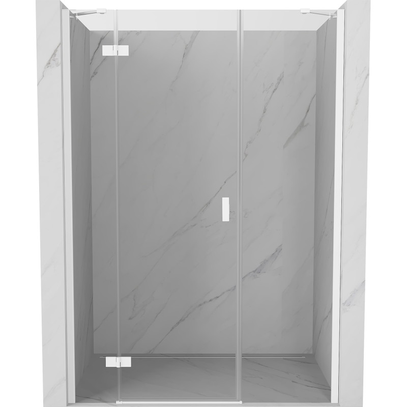 Mexen Mist-H sprchové dveře otvírací levé 150 cm, transparentní, bílé - 8A5-150-001-20-00-L