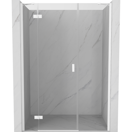 Mexen Mist-H sprchové dveře výkyvné levé 160 cm, transparentní, bílé - 8A5-160-001-20-00-L