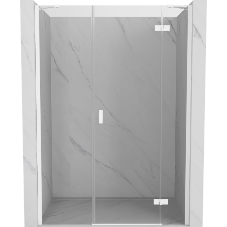 Mexen Mist-H sprchové dveře otevírací pravé 130 cm, průhledné, bílé - 8A5-130-001-20-00-P
