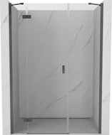 Mexen Mist-H levé otevírací sprchové dveře 140 cm, transparentní, broušená zbraňová šedá - 8A5-140-001-66-00-L