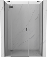Mexen Mist-H sprchové dveře otvíravé levé 160 cm, transparentní, gun metal - 8A5-160-001-95-00-L