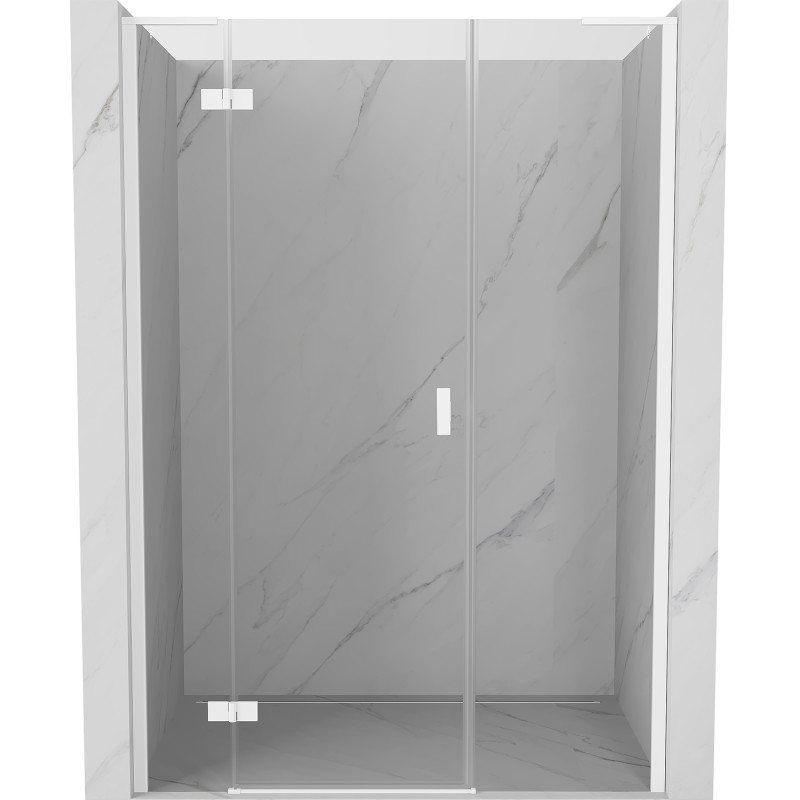 Mexen Mist-H L sprchové dveře levé otvírací 160 cm, transparentní, bílé - 8A5L-160-001-20-00-L