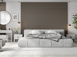 Mexen Lam-SF 02 akustické nástěnné lamely 280 x 30 cm, plsť 9 mm, technická dýha, Šedý Dub - S106-280-02-043