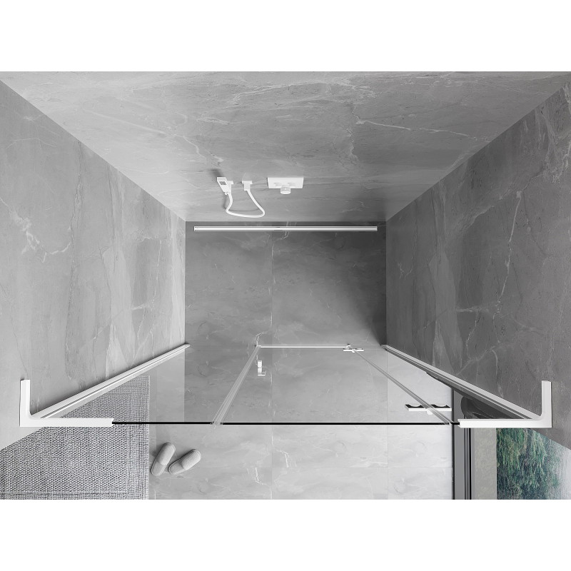 Mexen Mist-H L sprchové dveře pravé 130 cm, transparentní, bílé - 8A5L-130-001-20-00-P
