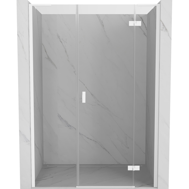 Mexen Mist-H L sprchové dveře otočné pravé 135 cm, transparentní, bílé - 8A5L-135-001-20-00-P
