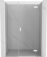 Mexen Mist-H L pravé sprchové dveře, otevírací 145 cm, průhledné, bílé - 8A5L-145-001-20-00-P