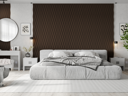 Mexen Lam-SF 01 Lam-SF 26 akustické stěnové lamely 280 x 30 cm, plsť 9 mm, technická dýha, Dub Mocca - S106-280-26-045