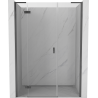 Mexen Mist-H L sprchové dveře levé otevírací 130 cm, transparentní, kartáčovaný šedý zbraň - 8A5L-130-001-66-00-L