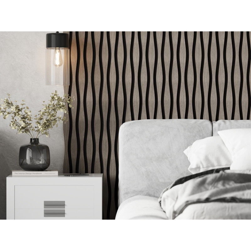 Mexen Lam-SF 01 Lam-SF 26 stěnové lamely akustické 280 x 30 cm, filc 9 mm, technická dýha, Šedý Dub - S106-280-26-043