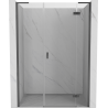 Mexen Mist-H L sprchové dveře pravé 150 cm, transparentní, kartáčovaná šedá-gun - 8A5L-150-001-66-00-P