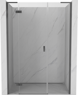 Mexen Mist-H L sprchové dveře levé otevírací 120 cm, průhledné, gun metal - 8A5L-120-001-95-00-L