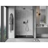 Mexen Mist-H L levé sklopné sprchové dveře 130 cm, transparentní, gun metal - 8A5L-130-001-95-00-L