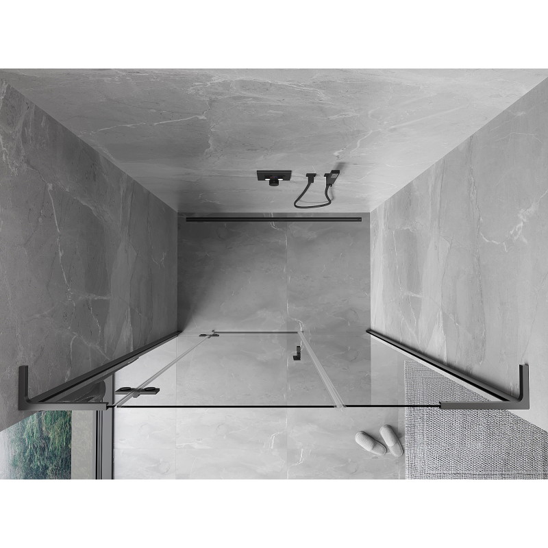 Mexen Mist-H L sprchové dveře výklopné levé 145 cm, transparentní, gun metal - 8A5L-145-001-95-00-L