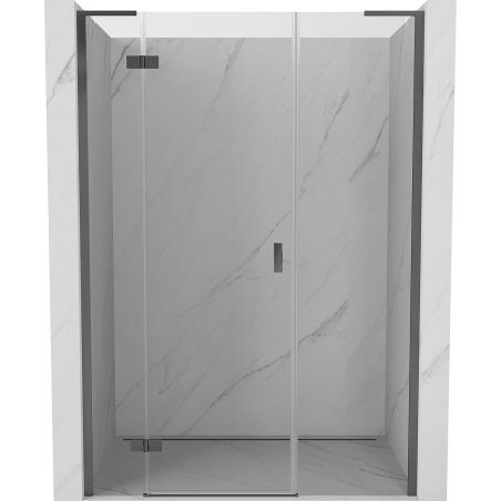 Mexen Mist-H L sprchové dveře výklopné levé 145 cm, transparentní, gun metal - 8A5L-145-001-95-00-L