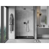Mexen Mist-H L sprchové dveře otočné levé 160 cm, průhledné, gun metal - 8A5L-160-001-95-00-L