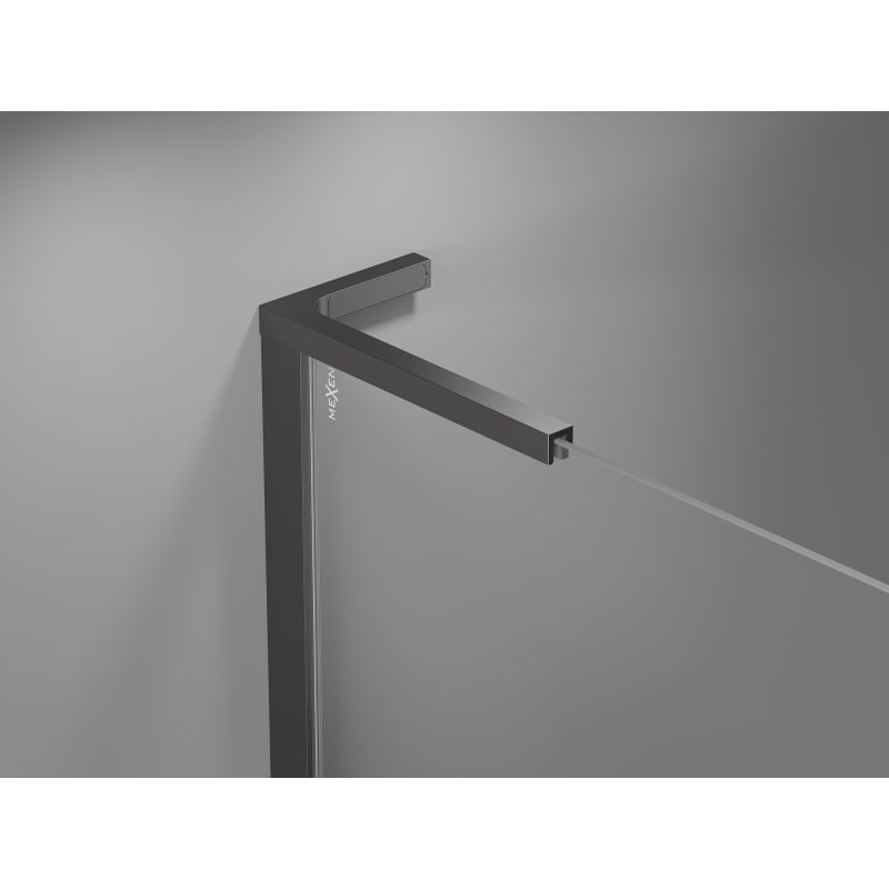 Mexen Mist-H L sprchové dveře otočné levé 160 cm, průhledné, gun metal - 8A5L-160-001-95-00-L