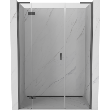 Mexen Mist-H L sprchové dveře otočné levé 160 cm, průhledné, gun metal - 8A5L-160-001-95-00-L