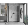 Mexen Mist-H L sprchové dveře otočné pravé 135 cm, průhledné, gun metal - 8A5L-135-001-95-00-P