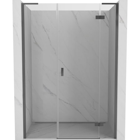 Mexen Mist-H L sprchové dveře otočné pravé 135 cm, průhledné, gun metal - 8A5L-135-001-95-00-P