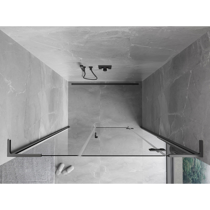 Mexen Mist-H L sprchové dveře pravé 155 cm, transparentní, gun metal - 8A5L-155-001-95-00-P