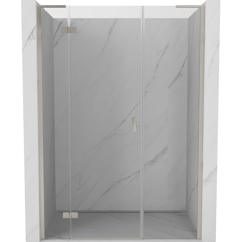 Mexen Mist-H L sprchové dveře výklopné levé 160 cm, průhledné, kartáčovaný nikl - 8A5L-160-001-97-00-L