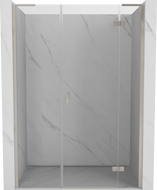 Mexen Mist-H L pravé sprchové dveře, 130 cm, průhledné, kartáčovaný nikl - 8A5L-130-001-97-00-P