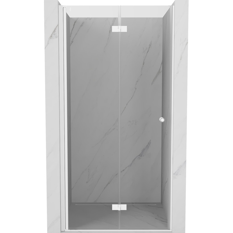 Mexen Mist-F skládací sprchové dveře levé 85 cm, transparentní, bílé - 8A6-085-000-20-00-L
