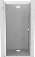 Mexen Mist-F skládací sprchové dveře levé 85 cm, transparentní, bílé - 8A6-085-000-20-00-L