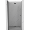 Mexen Mist-F skládací sprchové dveře levé 80 cm, průhledné, kartáčovaný gun gray - 8A6-080-000-66-00-L