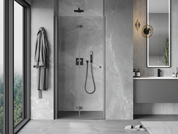 Mexen Mist-F skládací sprchové dveře levé 65 cm, transparentní, gun metal - 8A6-065-000-95-00-L