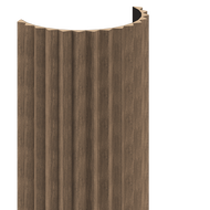 Mexen Ovalo 01 nástěnné lamely s rýhováním, flexibilní 280 x 36 cm, technická dýha, Tmavý ořech - S130-280-01-044