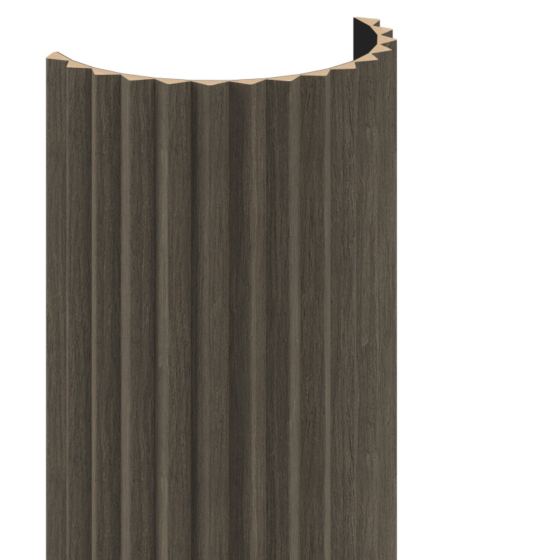 Mexen Ovalo 01 elastické žebrované stěnové lamely 280 x 36 cm, technická dýha, Dub Mocca - S130-280-01-045