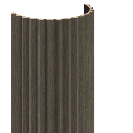 Mexen Ovalo 01 elastické žebrované stěnové lamely 280 x 36 cm, technická dýha, Dub Mocca - S130-280-01-045