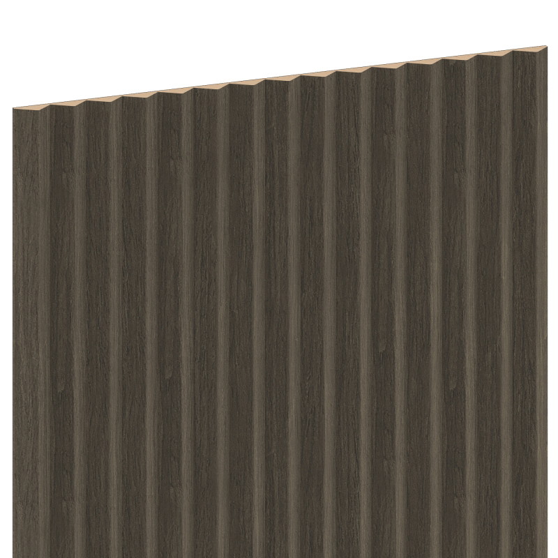 Mexen Ovalo 01 elastické žebrované stěnové lamely 280 x 36 cm, technická dýha, Dub Mocca - S130-280-01-045