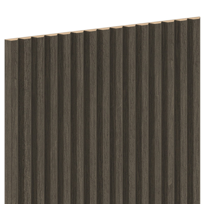 Mexen Ovalo 02 žebrované flexibilní nástěnné lamely 280 x 36 cm, technická dýha, Dub Mocca - S130-280-02-045