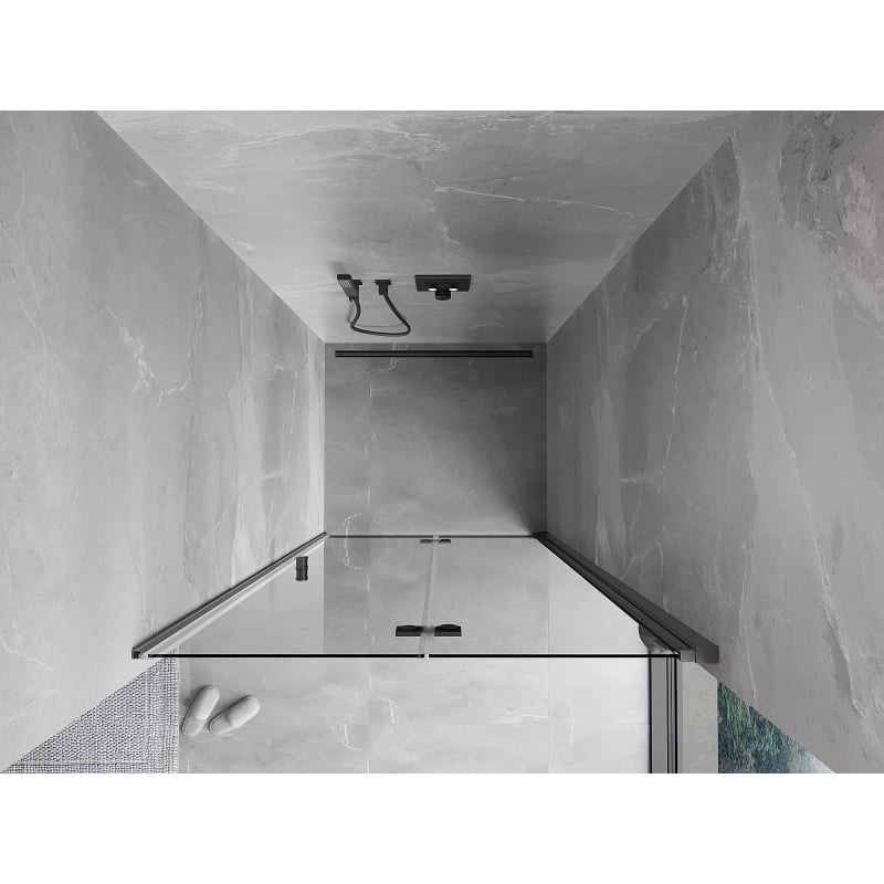 Mexen Mist-F sprchové dveře skládací pravé 65 cm, transparentní, gun metal - 8A6-065-000-95-00-P
