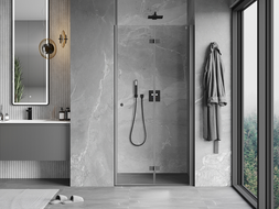 Mexen Mist-F skládací sprchové dveře pravé 85 cm, transparentní, gun metal - 8A6-085-000-95-00-P