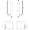 Mexen Mist-F skládací sprchové dveře levé 110 cm, transparentní, kartáčovaný nikl - 8A6-110-000-97-00-L