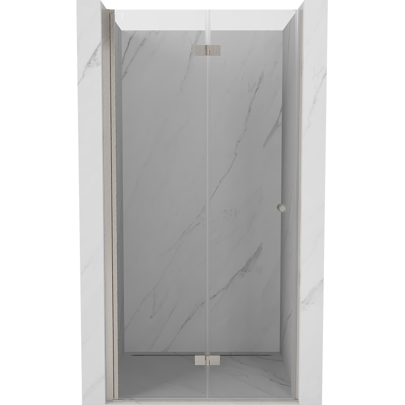 Mexen Mist-F skládací sprchové dveře levé 120 cm, transparentní, kartáčovaný nikl - 8A6-120-000-97-00-L