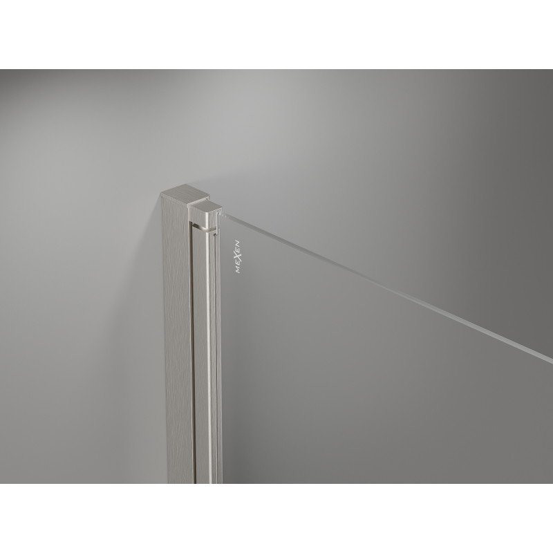 Mexen Mist-F sprchové dveře skládací pravé 80 cm, transparentní, kartáčovaný nikl - 8A6-080-000-97-00-P