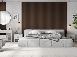 Mexen Lam-F Nano 01 akustické stěnové lamely 280 x 32,4 cm, plsť 5 mm, technická dýha, Mocca Dub - S108-280-01-045