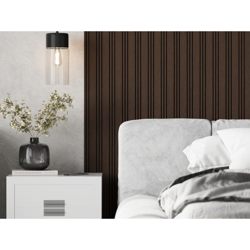 Mexen Lam-F Nano 01 akustické stěnové lamely 280 x 32,4 cm, plsť 5 mm, technická dýha, Mocca Dub - S108-280-01-045