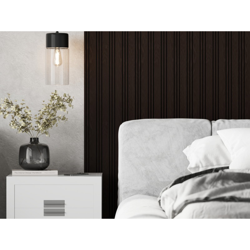 Mexen Lam-F Nano 01 akustické stěnové lamely 280 x 32,4 cm, plsť 5 mm, technická dýha, Černý Dub - S108-280-01-046