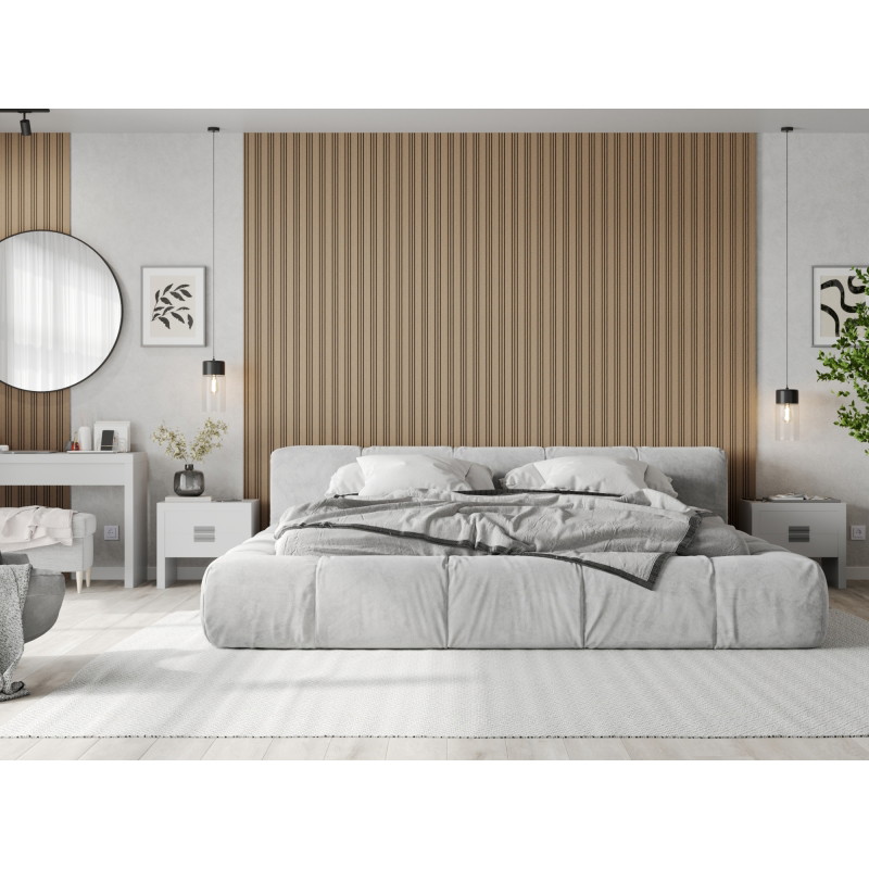 Mexen Lam-F Nano 01 akustické nástěnné lamely 280 x 32,4 cm, plsť 5 mm, technická dýha, Světlý ořech - S108-280-01-047