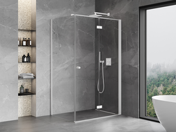 Mexen Mist-F složená sprchová kabina pravá 95 x 90 cm, transparentní, bílá - 8A6T-095-090-20-00-P